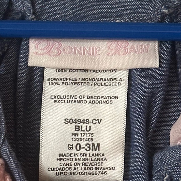 Bonnie Baby Baby Girl Size 0-3 Months Bubble - Picture 3 of 3